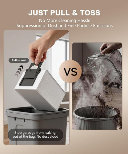 Touchless Vacuum Automatic Dustpan, Bagged Design with Replaceable Dust Bags